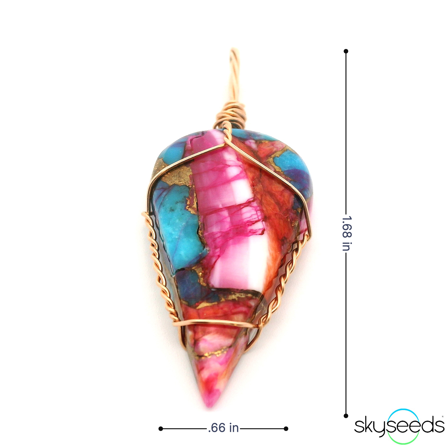 
                  
                    Spiny Oyster Turquoise - 14kt Rose Gold Filled Pendant
                  
                
