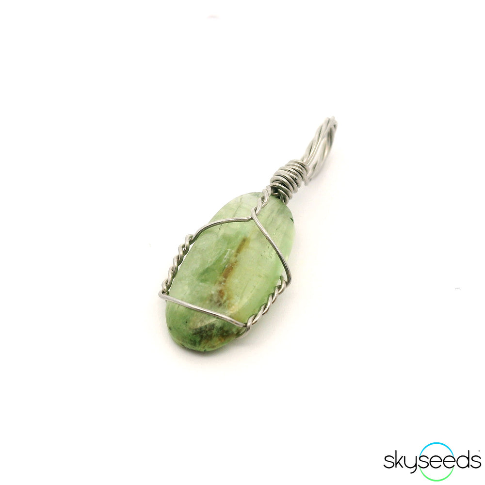 Green Kyanite - Stainless Steel Pendant