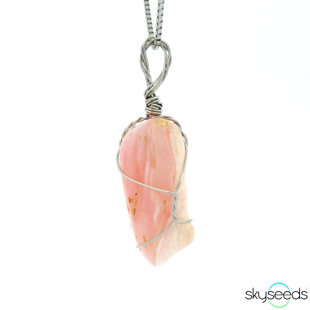 
                  
                    Pink Opal - Stainless Steel Pendant
                  
                