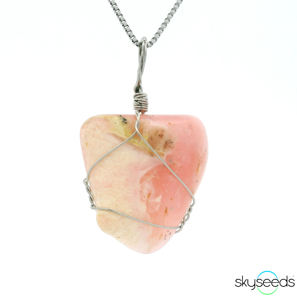
                  
                    Pink Opal - Stainless Steel Pendant
                  
                