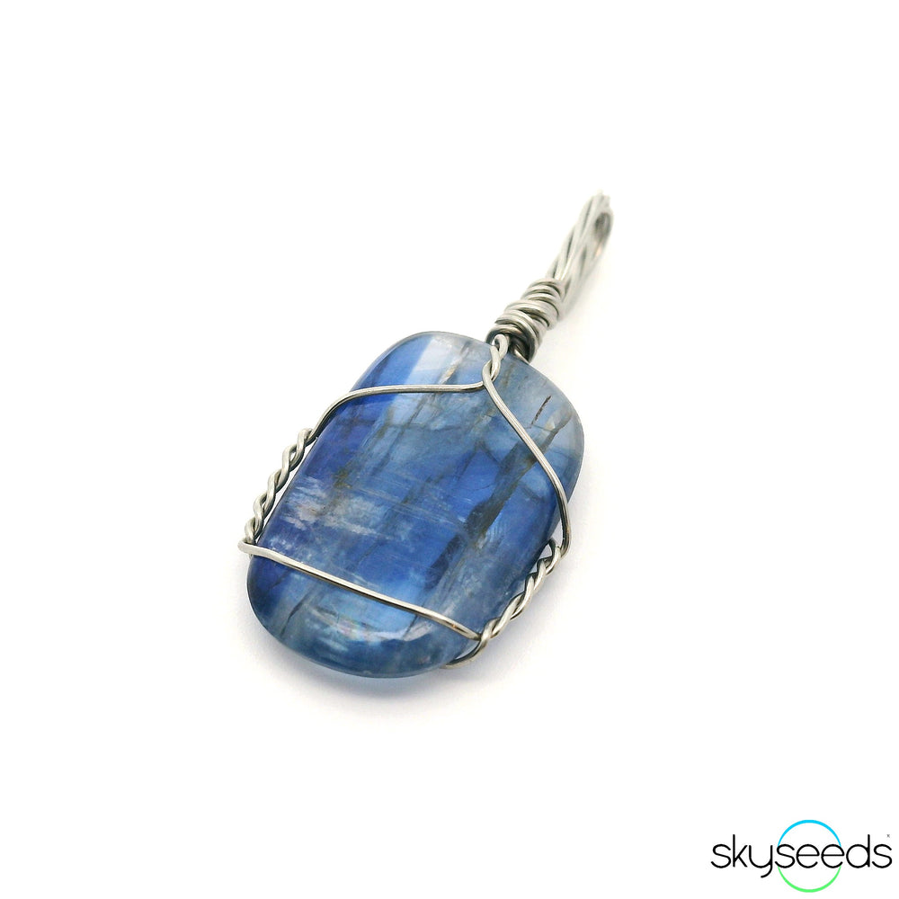 Blue Kyanite - Stainless Steel Pendant