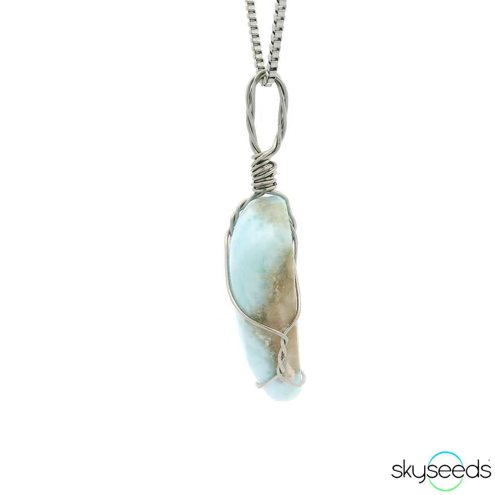 
                  
                    Larimar - Stainless Steel Pendant
                  
                
