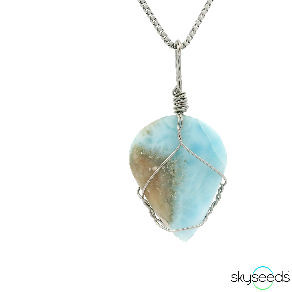
                  
                    Larimar - Stainless Steel Pendant
                  
                