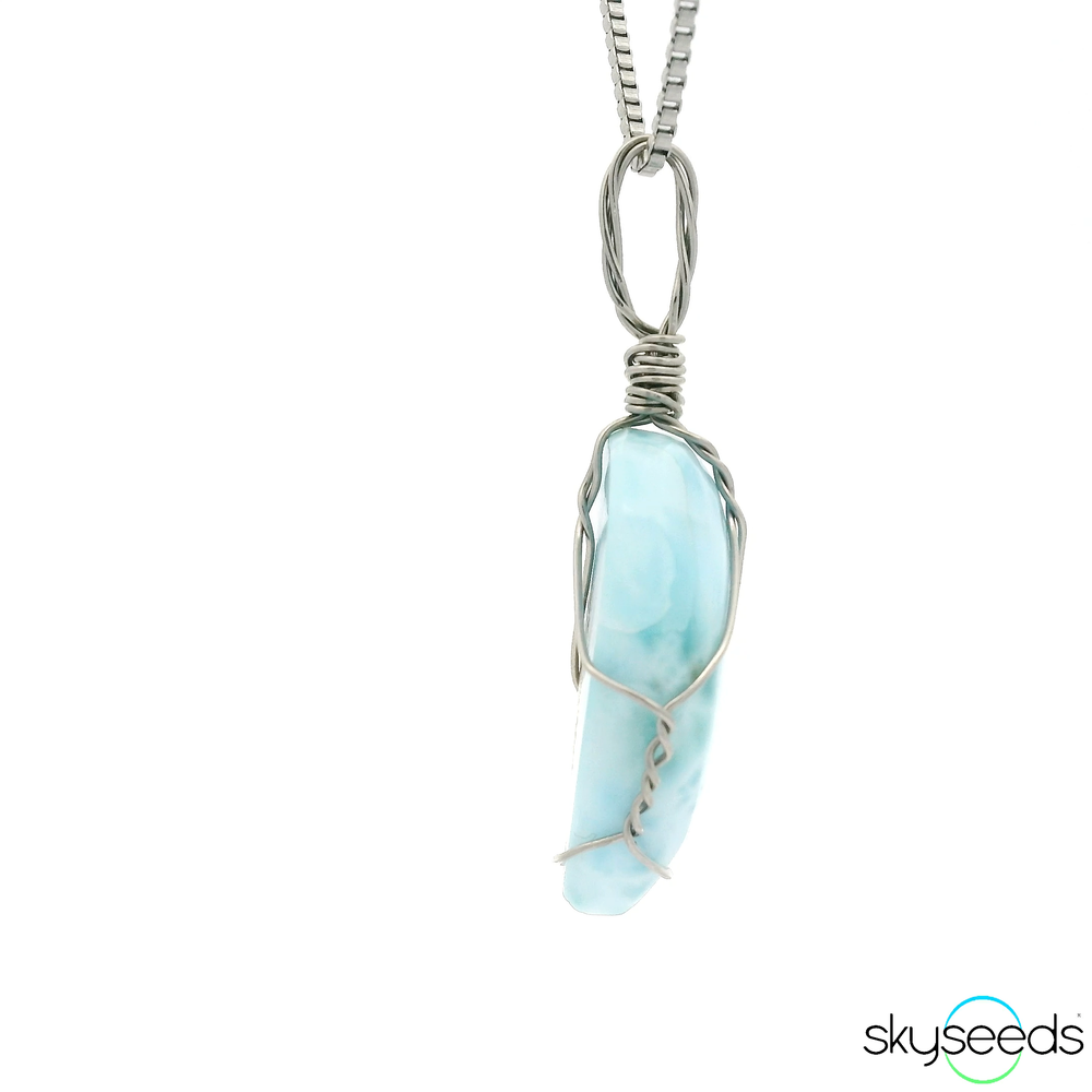 
                  
                    Larimar - Stainless Steel Pendant
                  
                