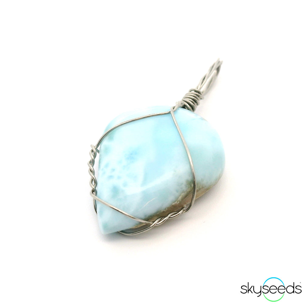 Larimar - Stainless Steel Pendant