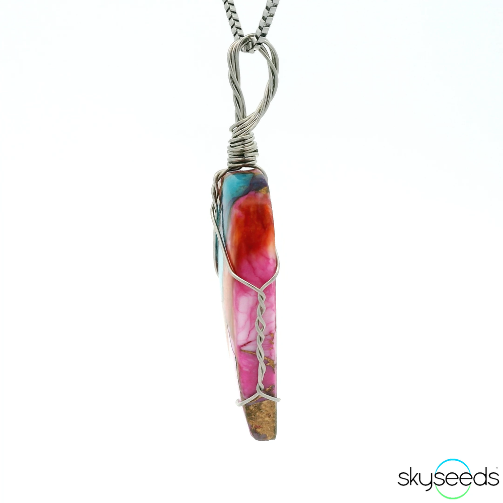 
                  
                    Spiny Oyster Turquoise - Stainless Steel Pendant
                  
                