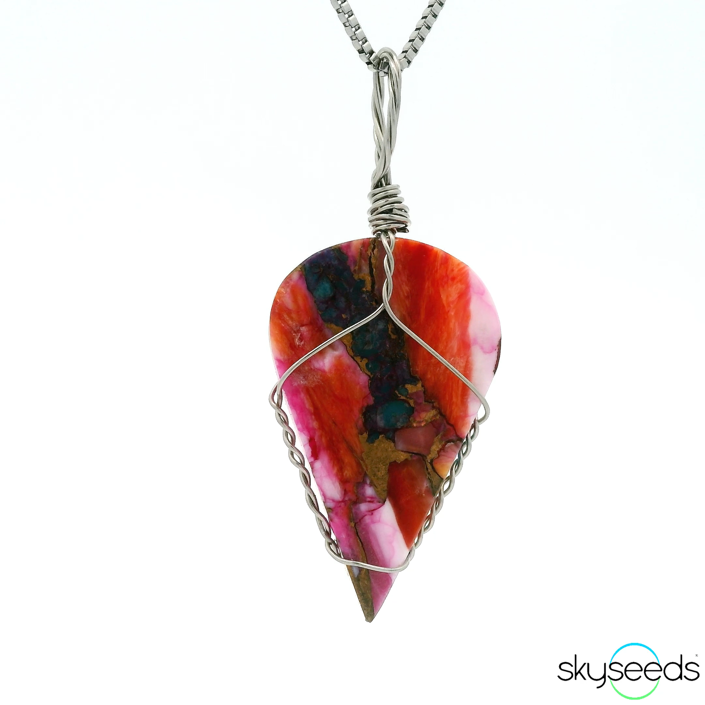 
                  
                    Spiny Oyster Turquoise - Stainless Steel Pendant
                  
                