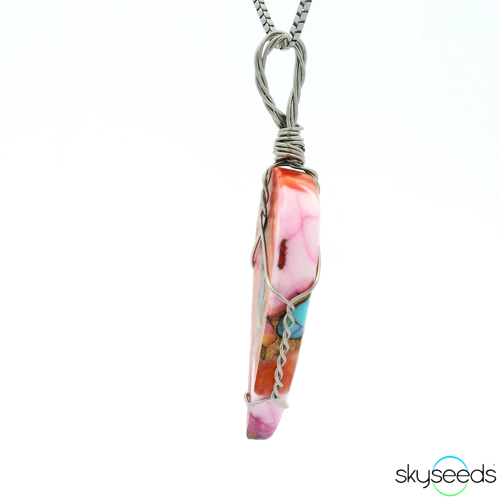 
                  
                    Spiny Oyster Turquoise - Stainless Steel Pendant
                  
                