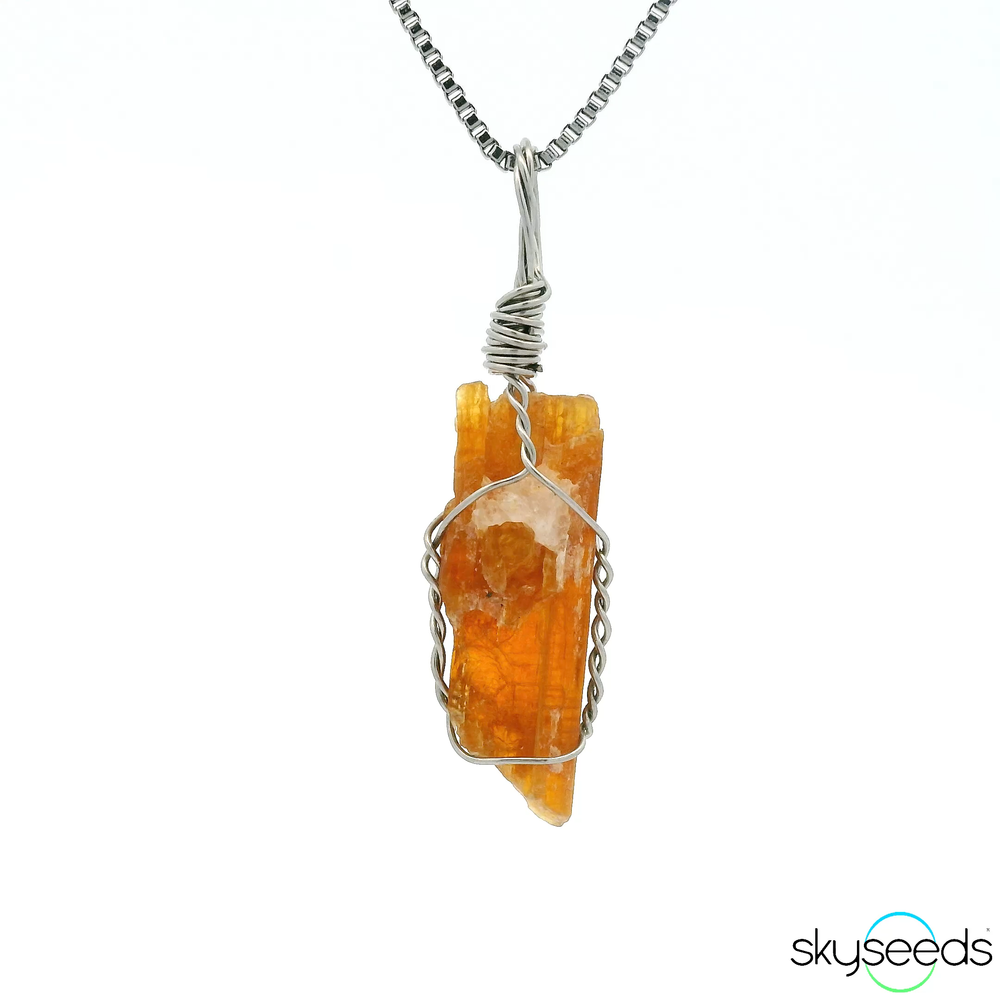 
                  
                    Orange Kyanite - Stainless Steel Pendant
                  
                