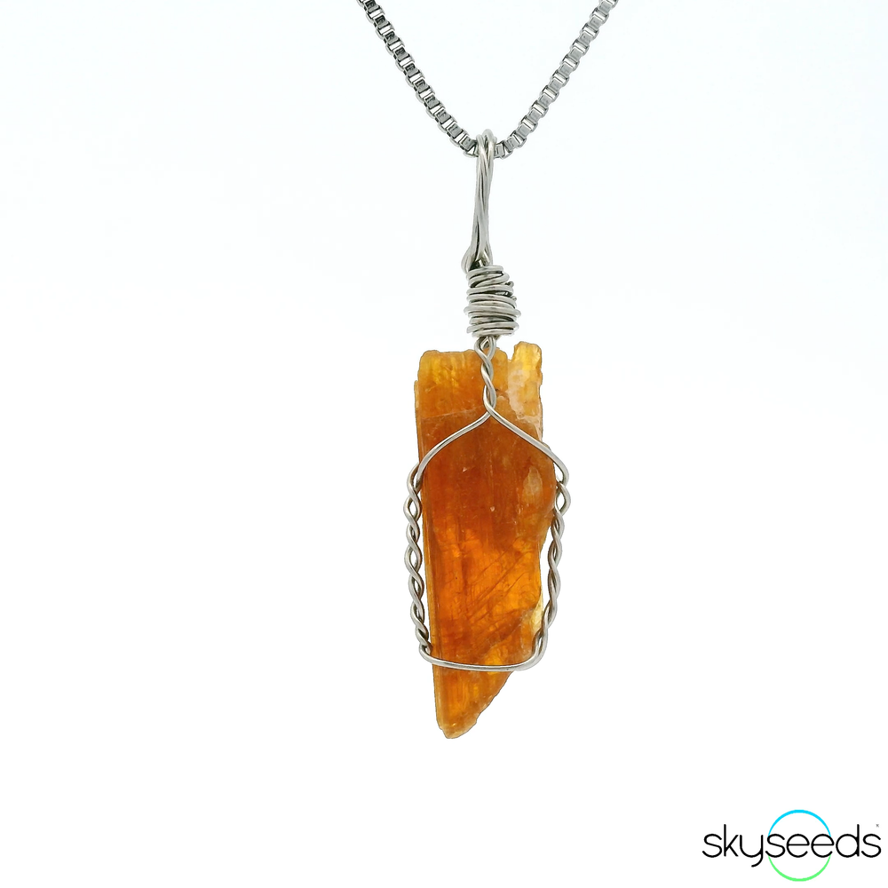 
                  
                    Orange Kyanite - Stainless Steel Pendant
                  
                