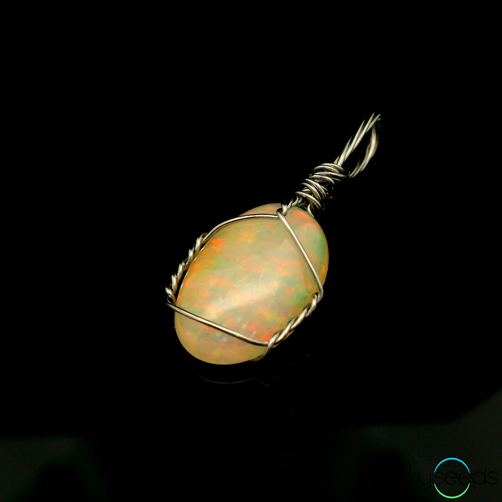 Ethiopian Opal - Stainless Steel Pendant