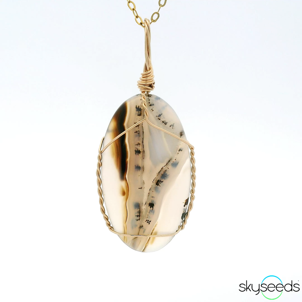 
                  
                    Montana Agate - 14kt Gold Filled Pendant
                  
                
