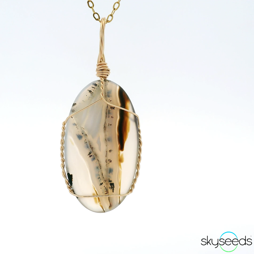
                  
                    Montana Agate - 14kt Gold Filled Pendant
                  
                