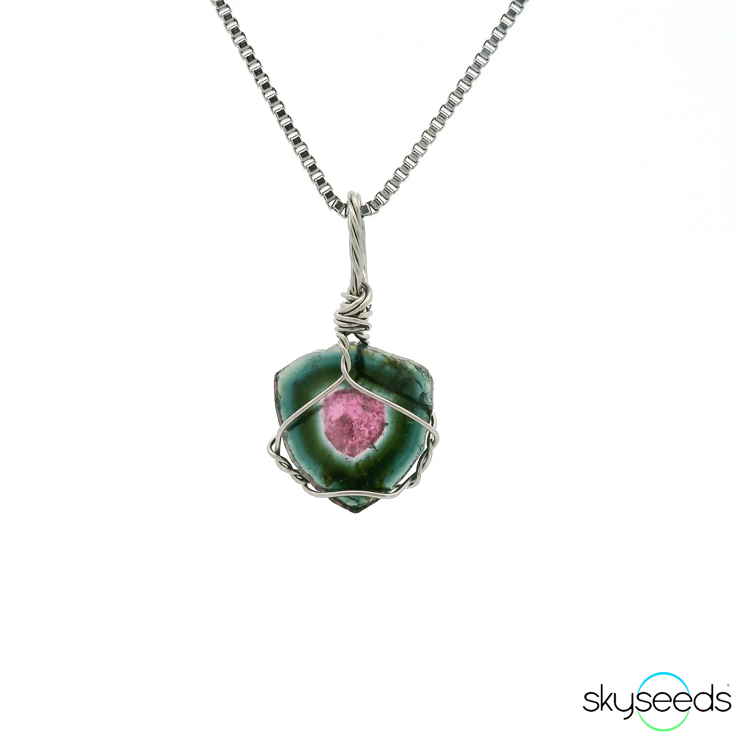 
                  
                    Watermelon Tourmaline - Stainless Steel Pendant
                  
                