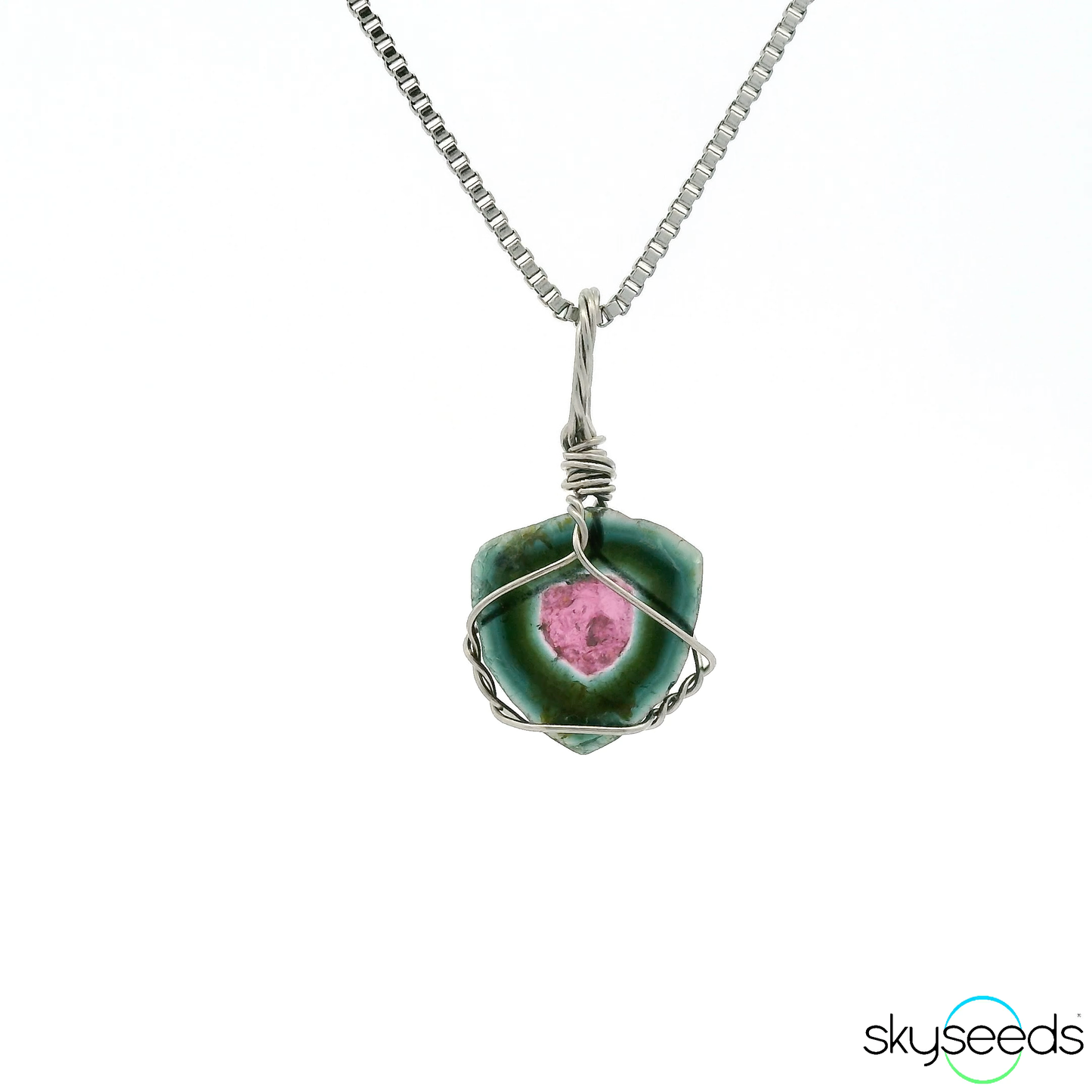 
                  
                    Watermelon Tourmaline - Stainless Steel Pendant
                  
                