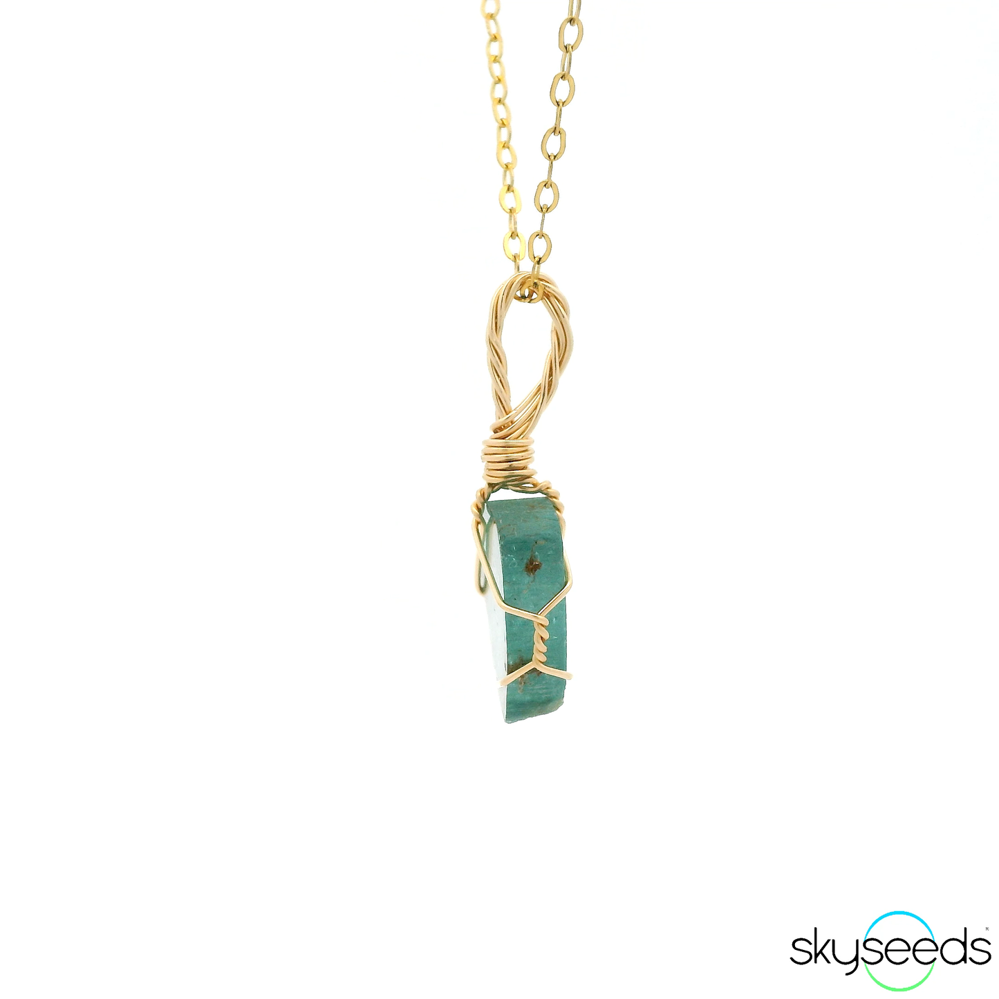 
                  
                    Blue Tourmaline Slice - 14kt Gold Filled Pendant
                  
                