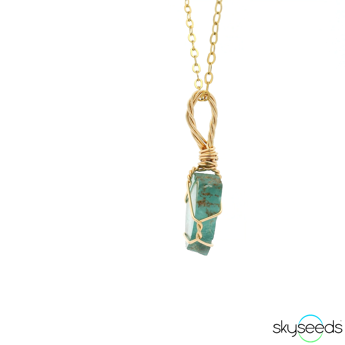 
                  
                    Blue Tourmaline Slice - 14kt Gold Filled Pendant
                  
                