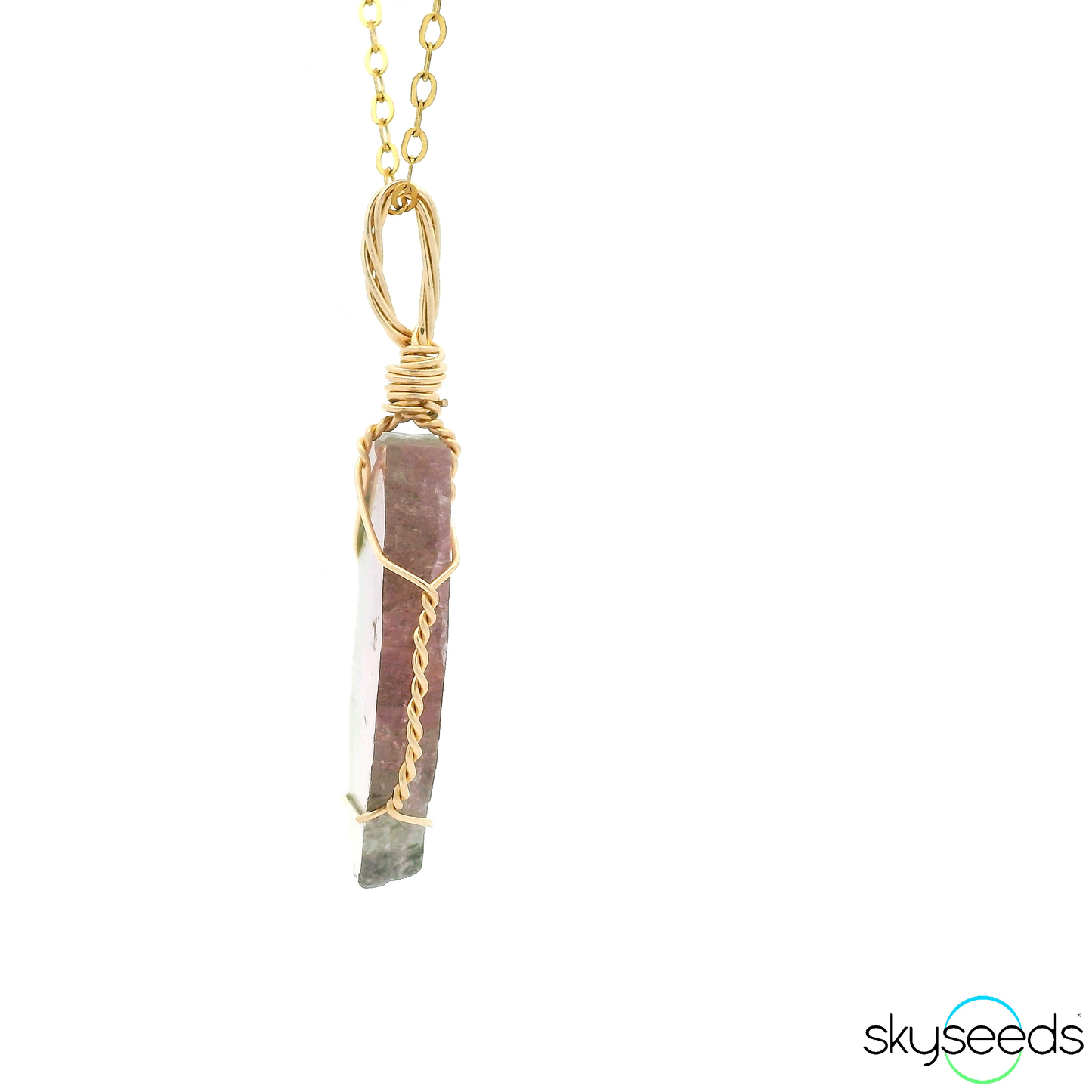 
                  
                    Watermelon Tourmaline Tri-Color - 14kt Gold Filled Pendant
                  
                