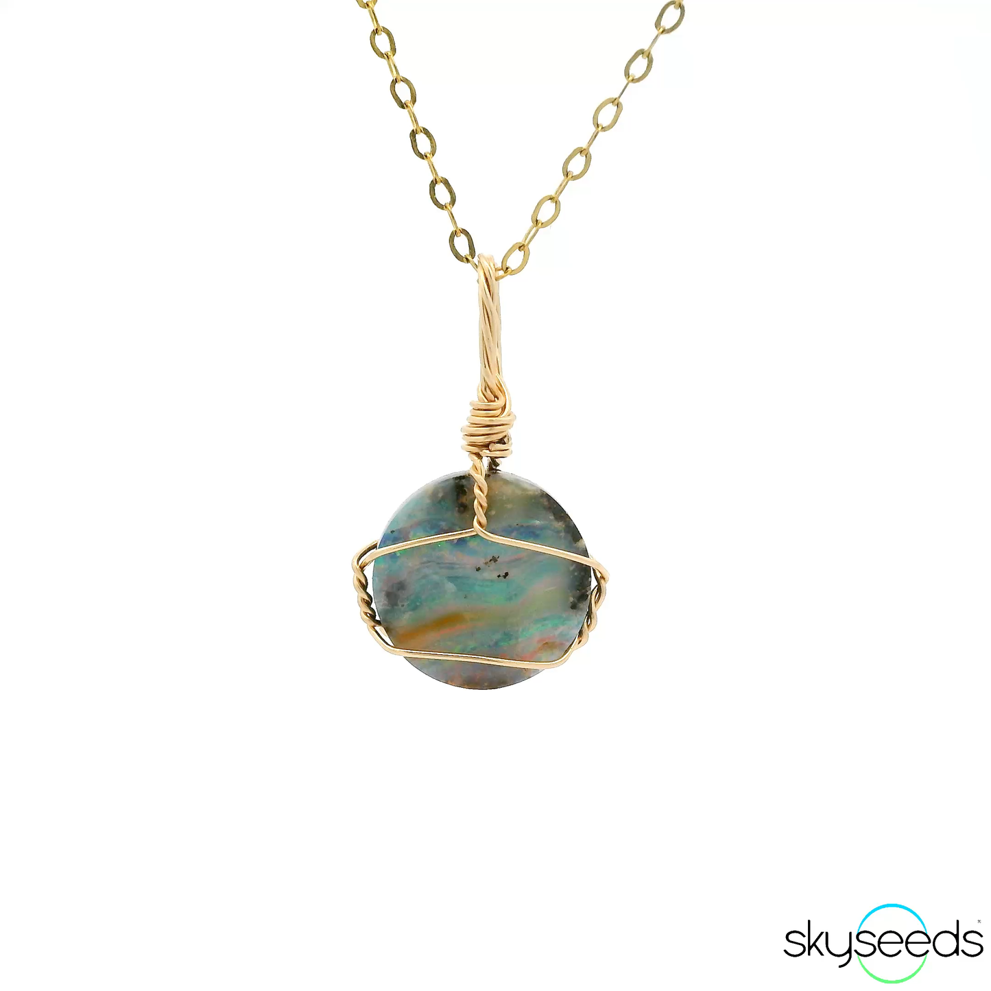 
                  
                    Australian Boulder Opal - 14kt Gold Filled Pendant
                  
                