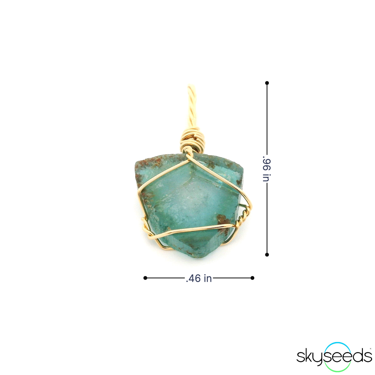 
                  
                    Blue Tourmaline Slice - 14kt Gold Filled Pendant
                  
                