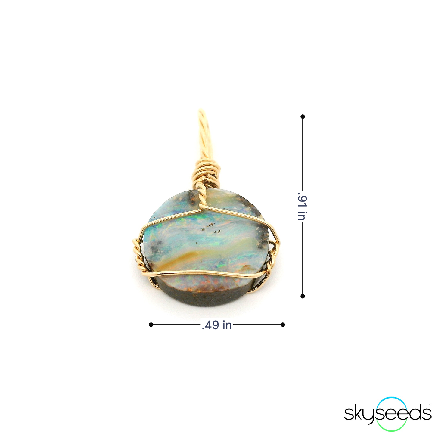 
                  
                    Australian Boulder Opal - 14kt Gold Filled Pendant
                  
                