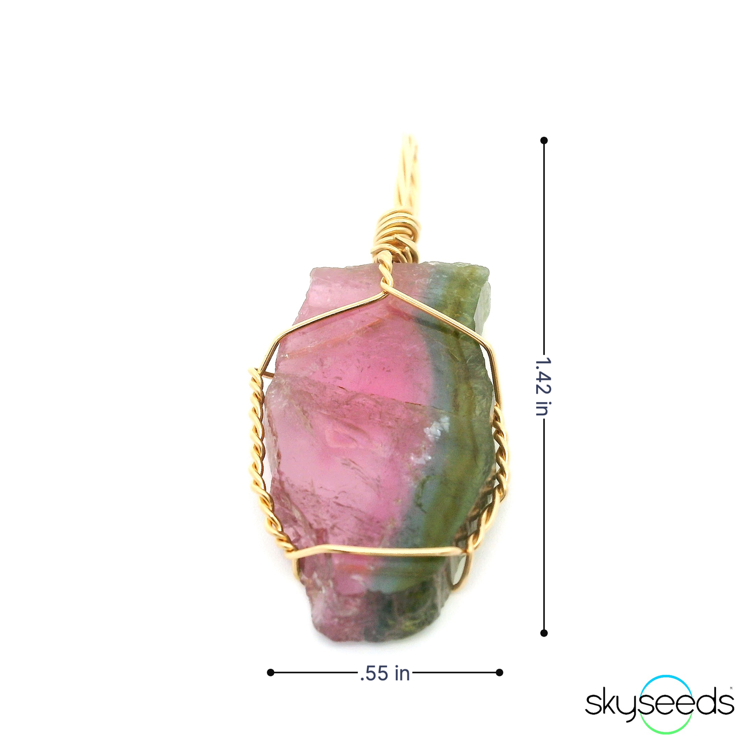 
                  
                    Watermelon Tourmaline Tri-Color - 14kt Gold Filled Pendant
                  
                