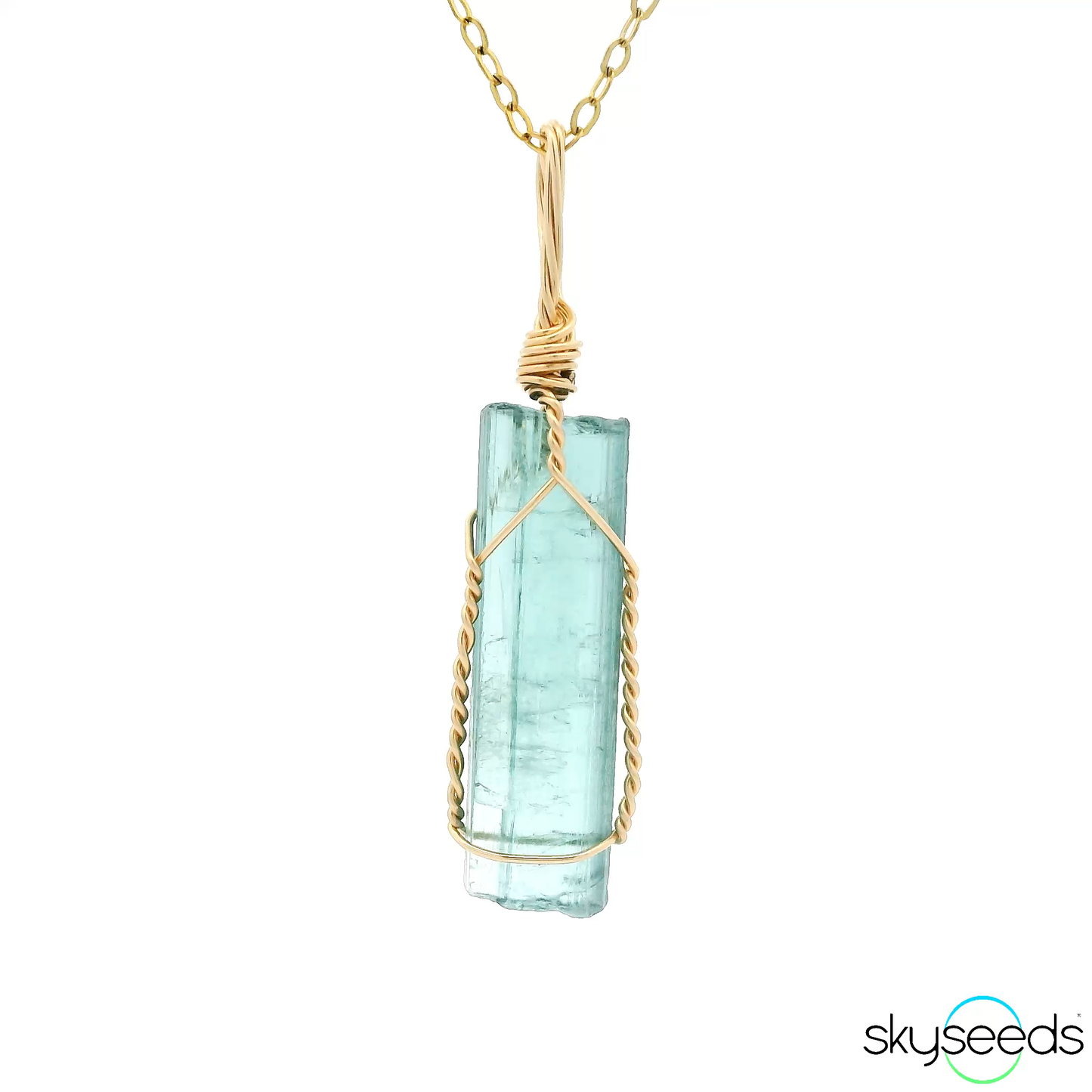 
                  
                    Blue Tourmaline - 14kt Gold Filled Pendant
                  
                