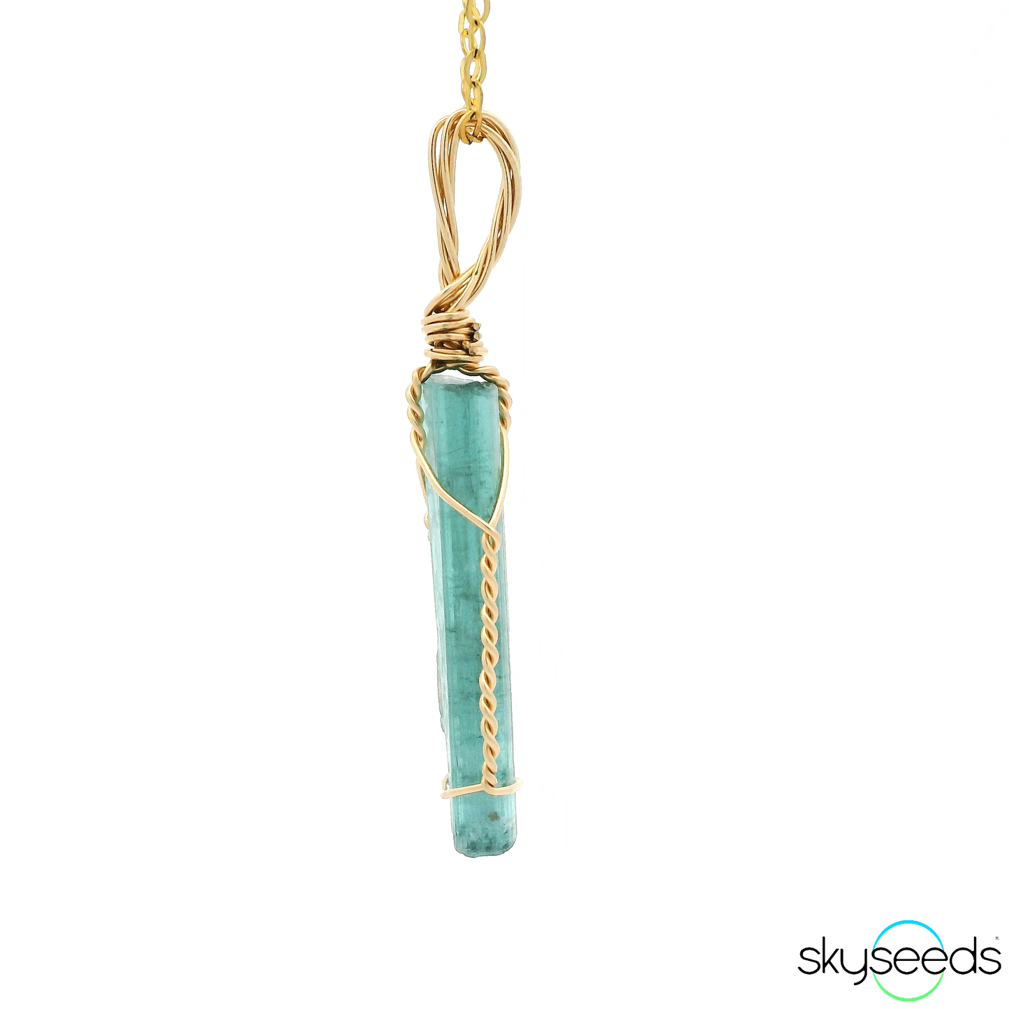 
                  
                    Blue Tourmaline - 14kt Gold Filled Pendant
                  
                