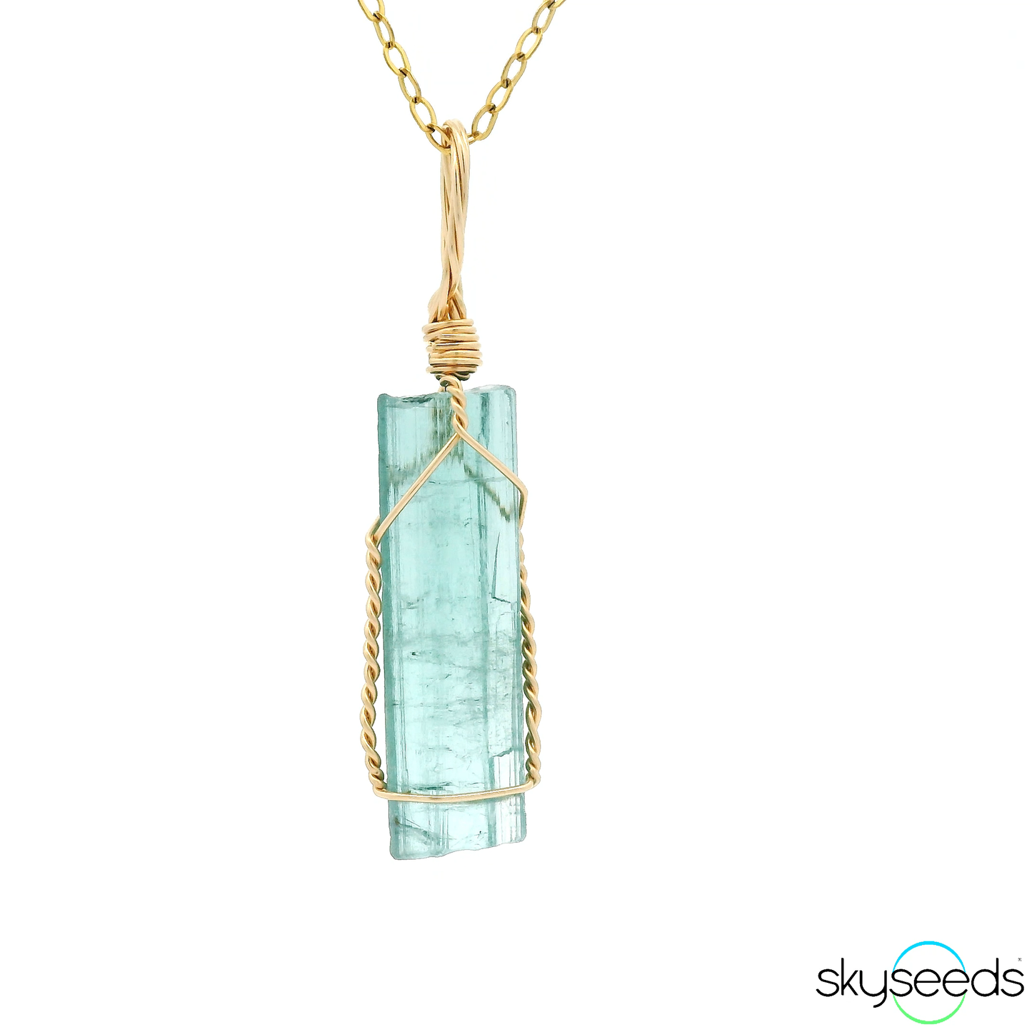 
                  
                    Blue Tourmaline - 14kt Gold Filled Pendant
                  
                