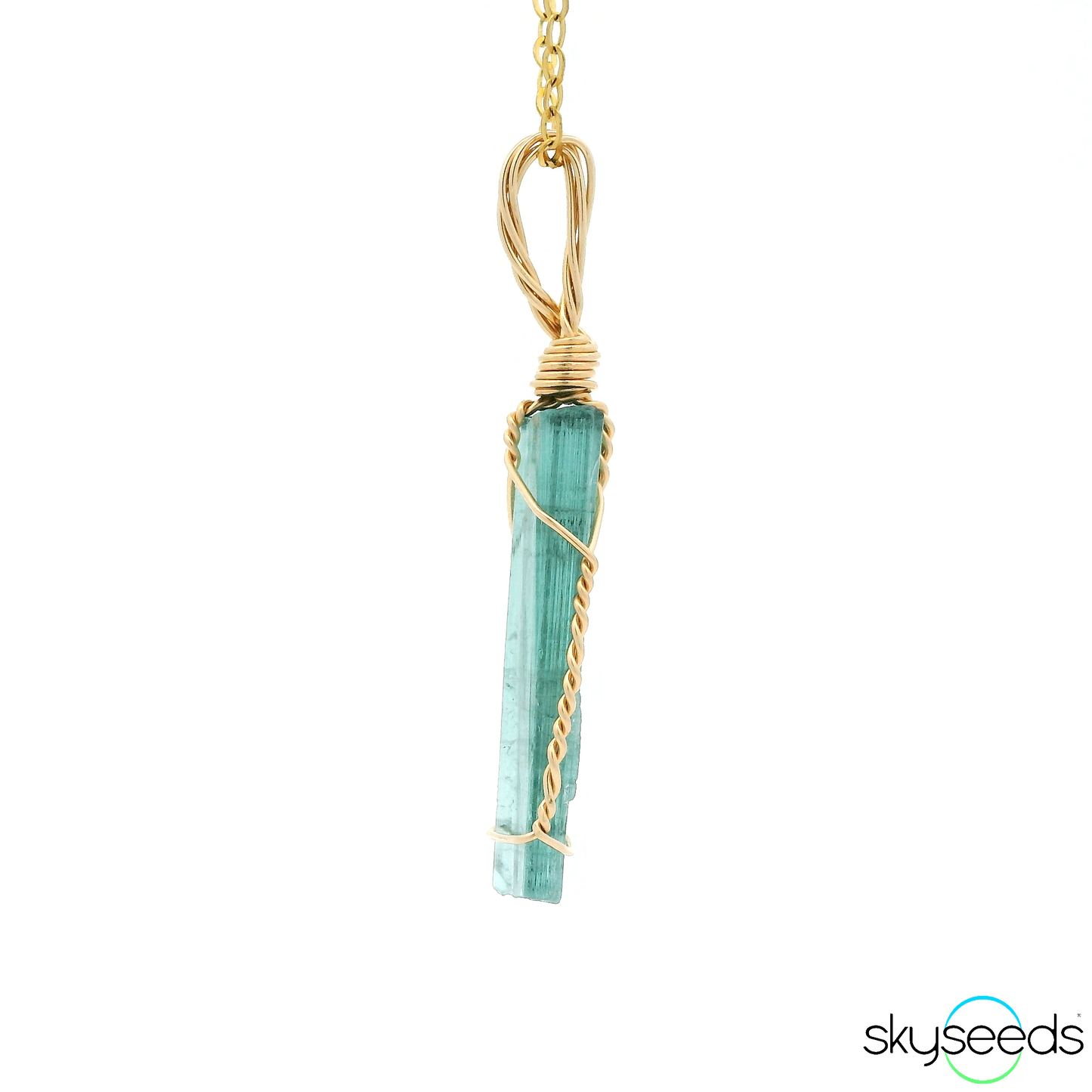 
                  
                    Blue Tourmaline - 14kt Gold Filled Pendant
                  
                