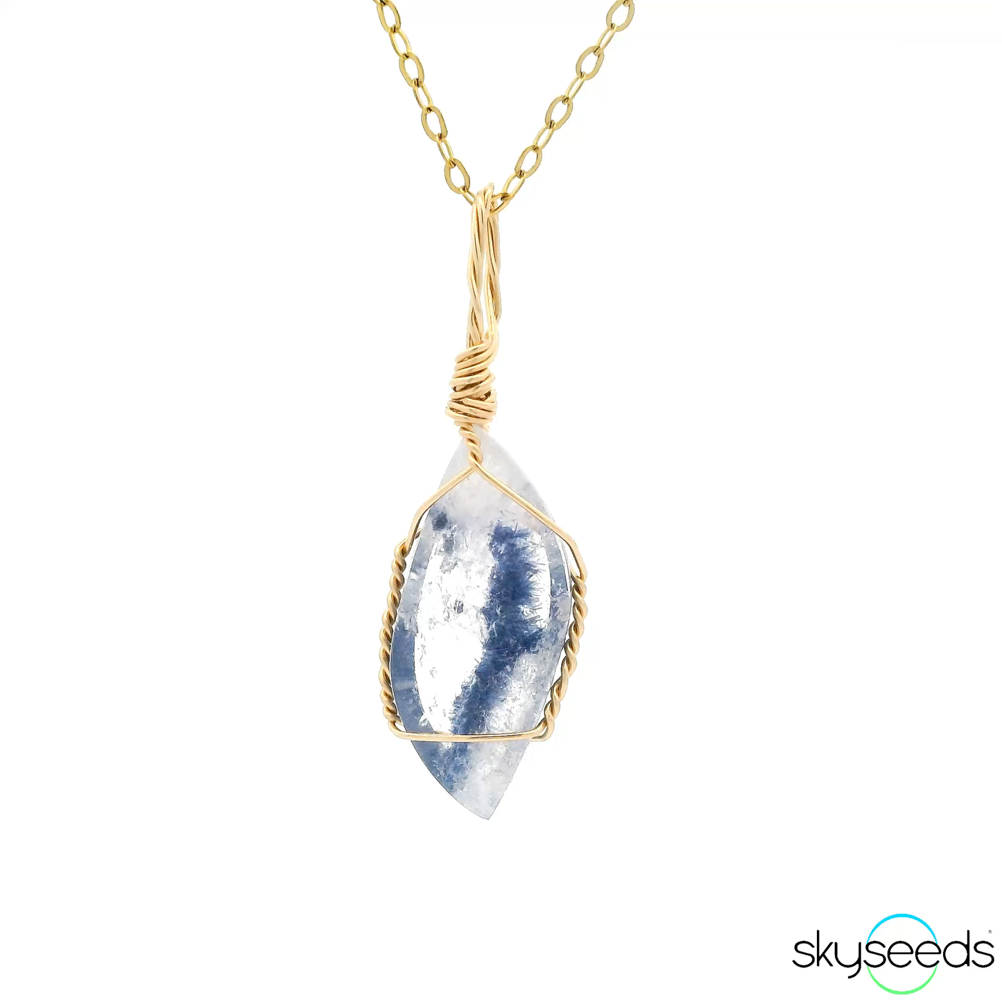 
                  
                    Dumortierite - 14kt Gold Filled Pendant
                  
                