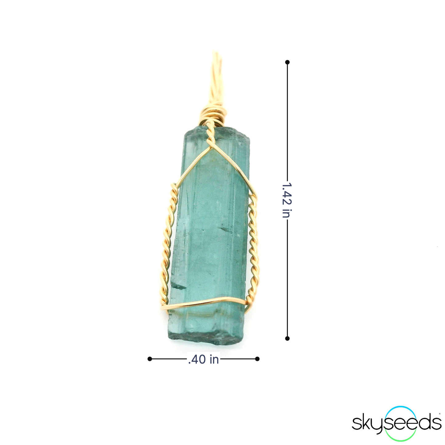
                  
                    Blue Tourmaline - 14kt Gold Filled Pendant
                  
                