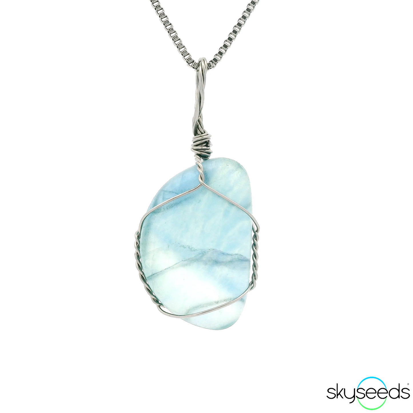 
                  
                    Blue Fluorite - Stainless Steel Pendant
                  
                
