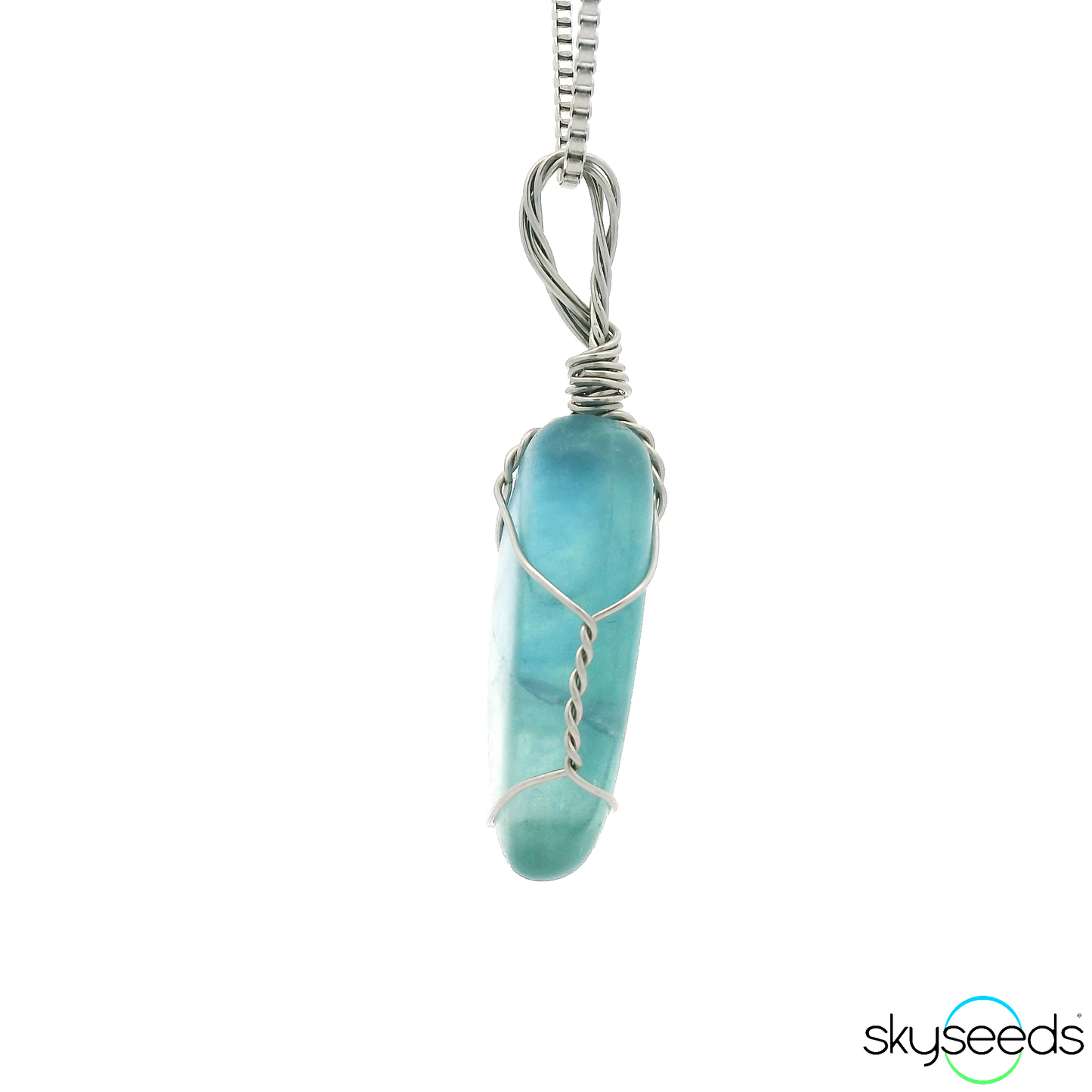 
                  
                    Blue Fluorite - Stainless Steel Pendant
                  
                