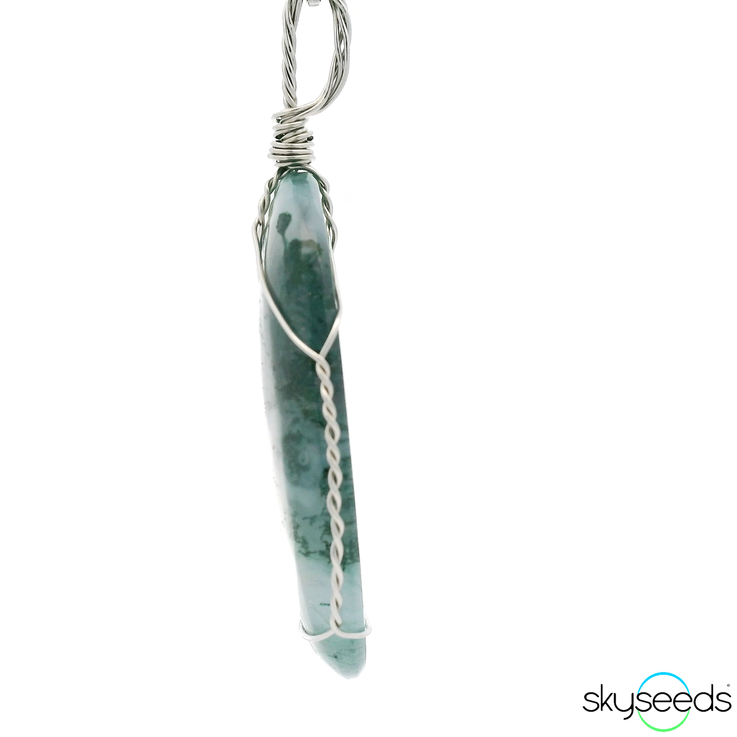 
                  
                    Moss Agate - Stainless Steel Pendant
                  
                