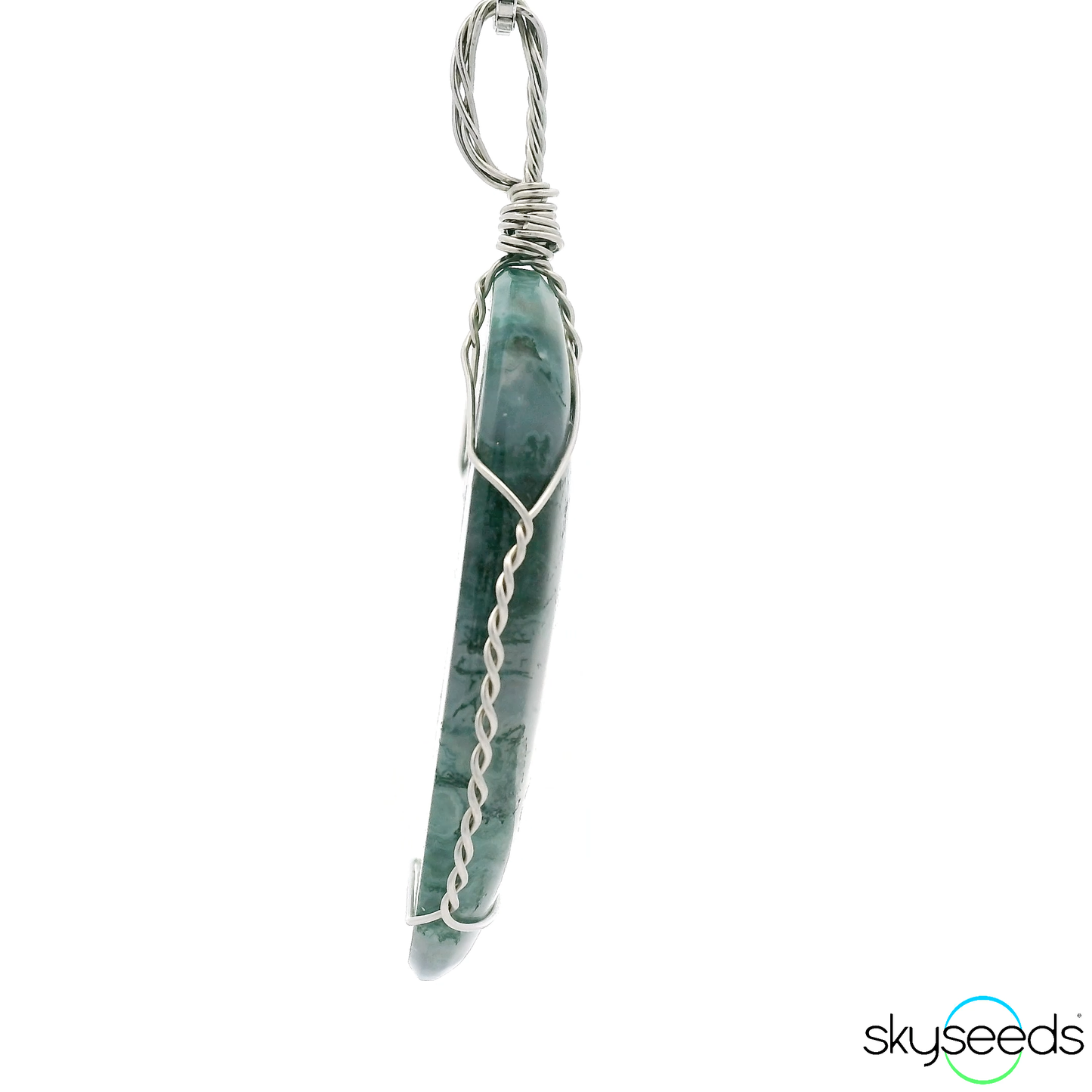 
                  
                    Moss Agate - Stainless Steel Pendant
                  
                