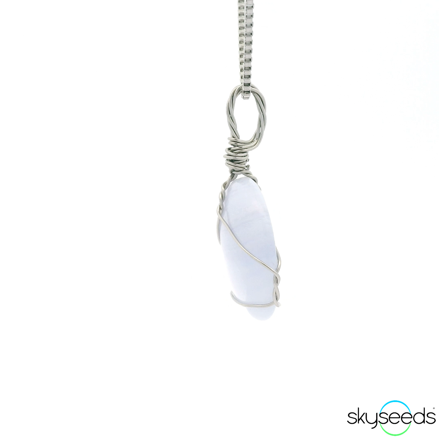 
                  
                    Blue Lace Agate - Stainless Steel Pendant
                  
                