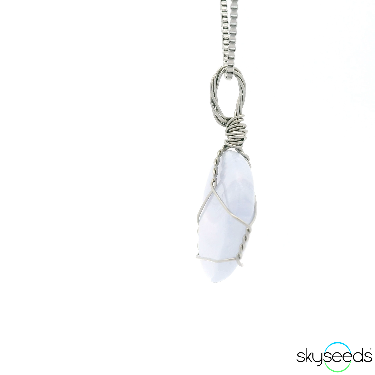 
                  
                    Blue Lace Agate - Stainless Steel Pendant
                  
                