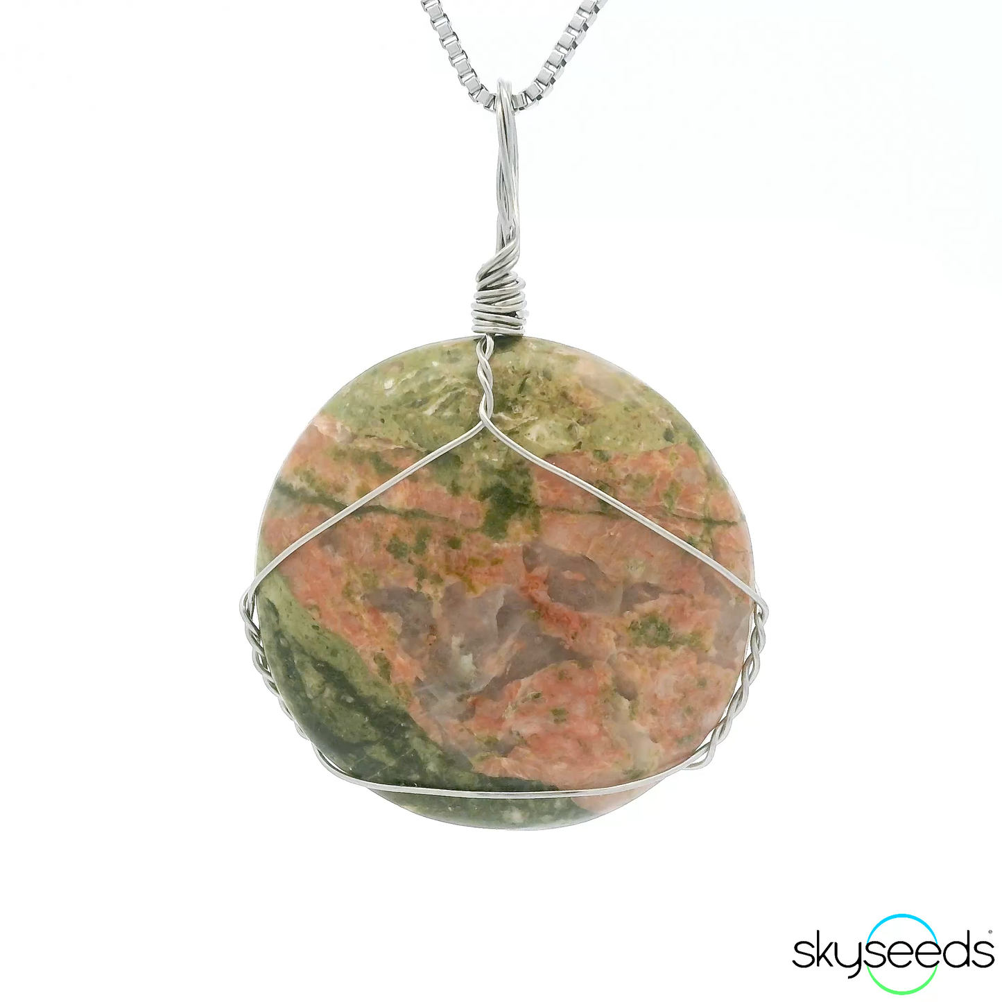 
                  
                    Unakite - Stainless Steel Pendant
                  
                