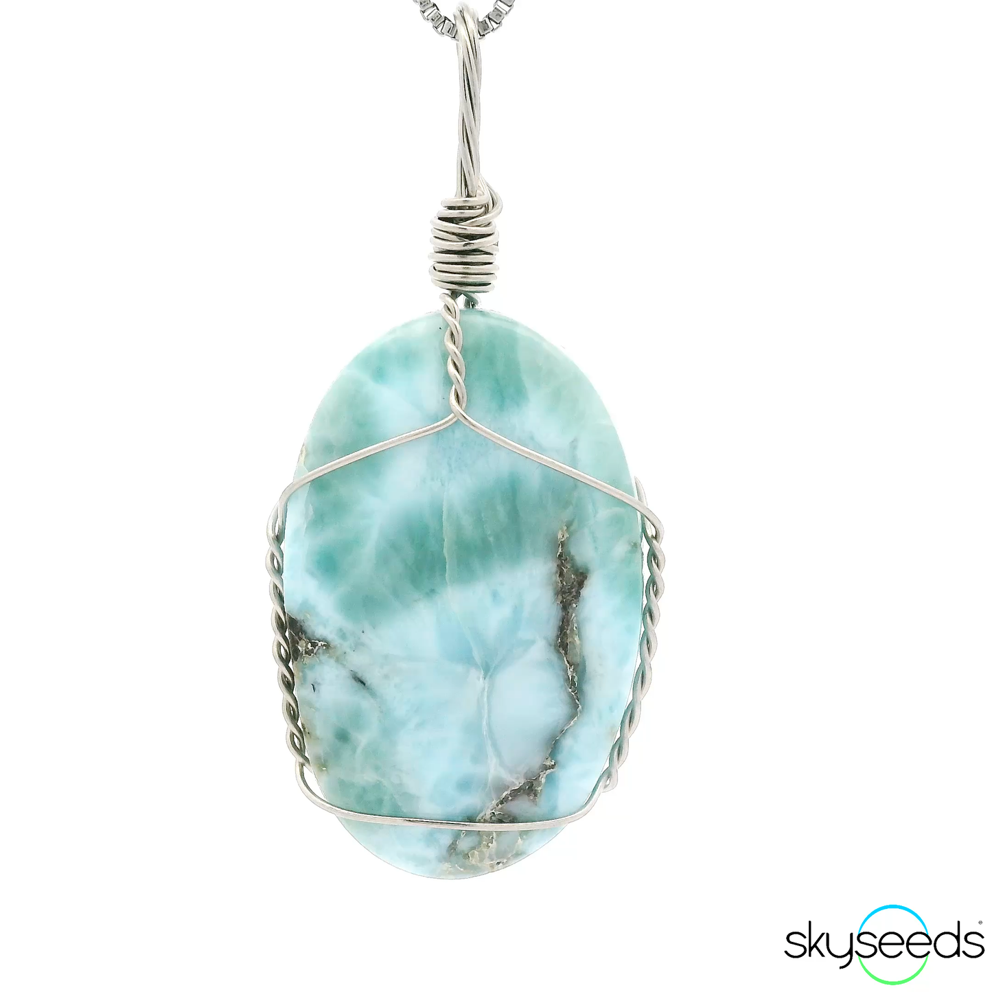 
                  
                    Larimar - Stainless Steel Pendant
                  
                