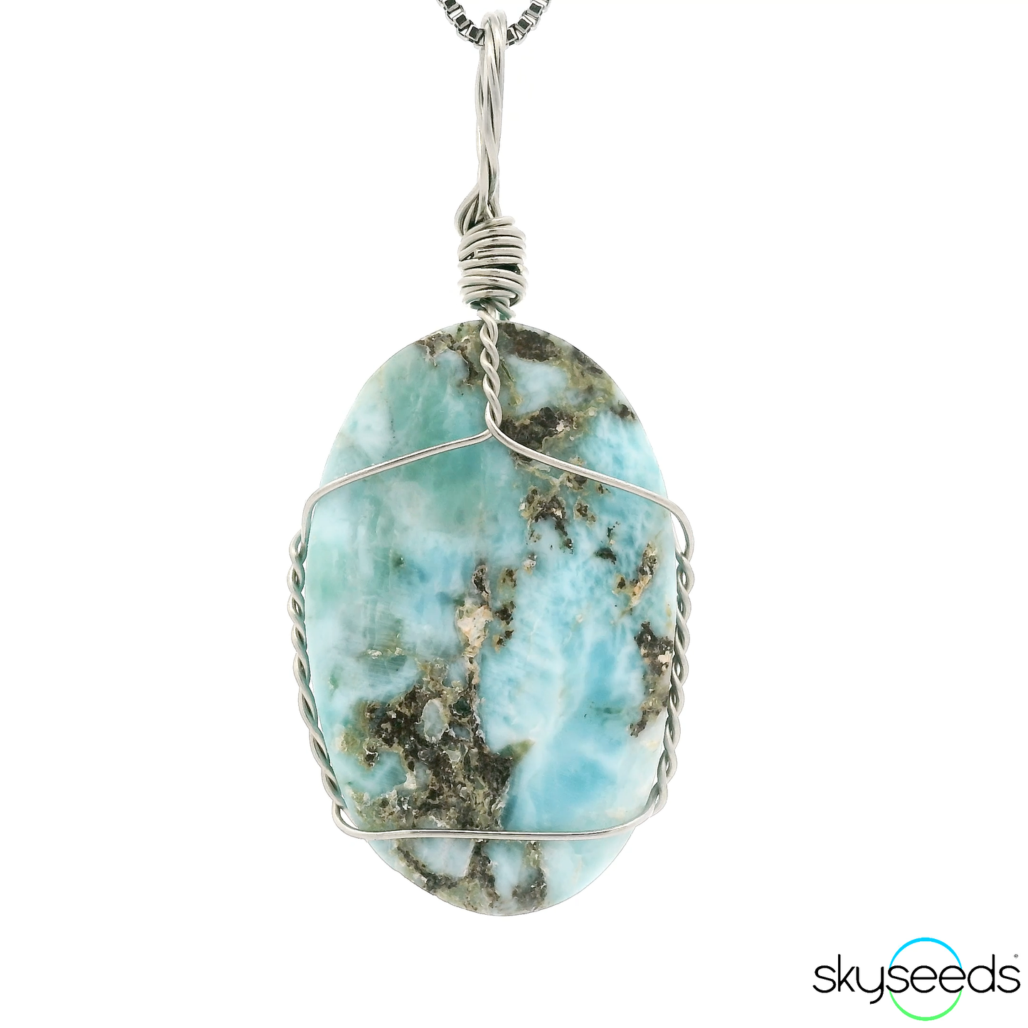 
                  
                    Larimar - Stainless Steel Pendant
                  
                