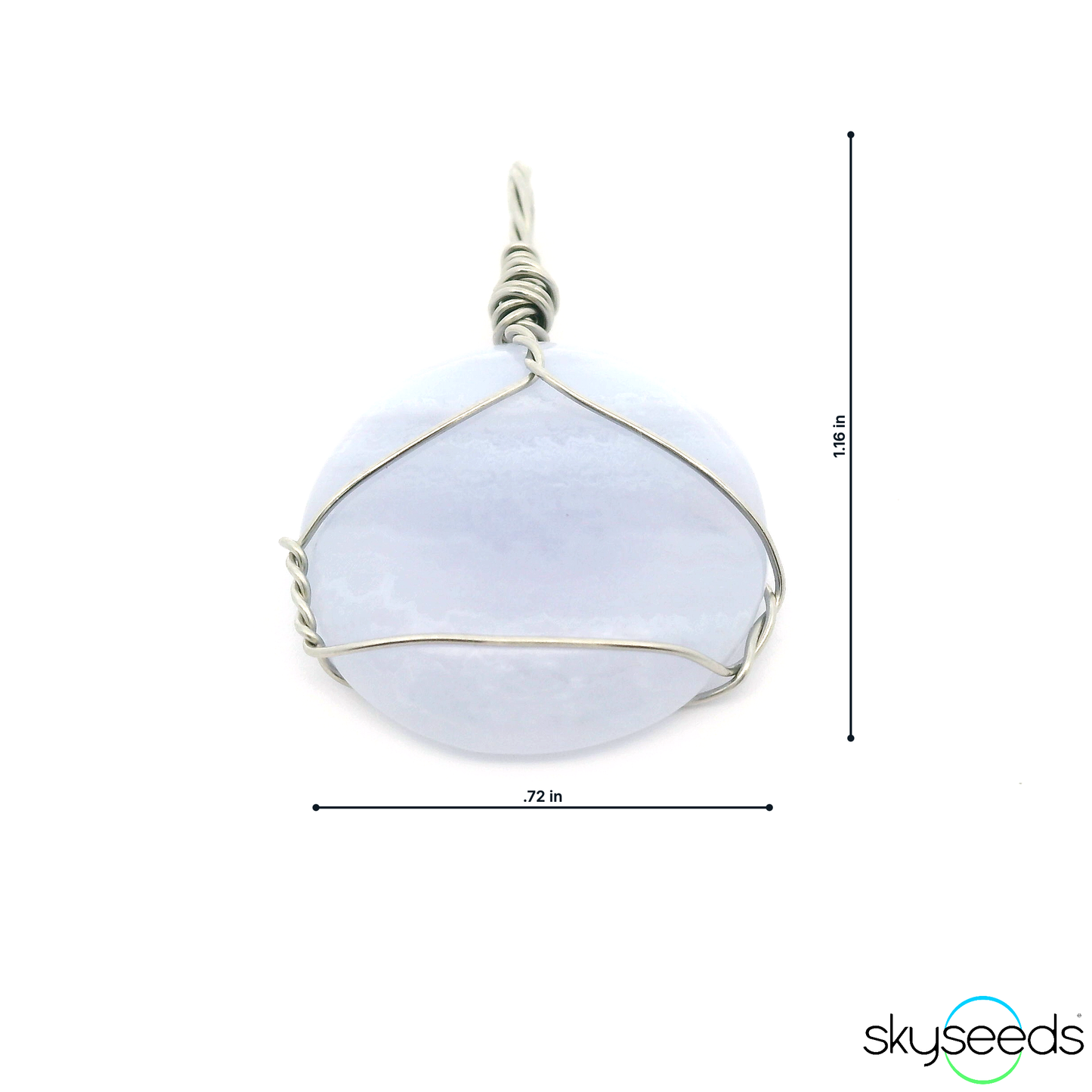
                  
                    Blue Lace Agate - Stainless Steel Pendant
                  
                