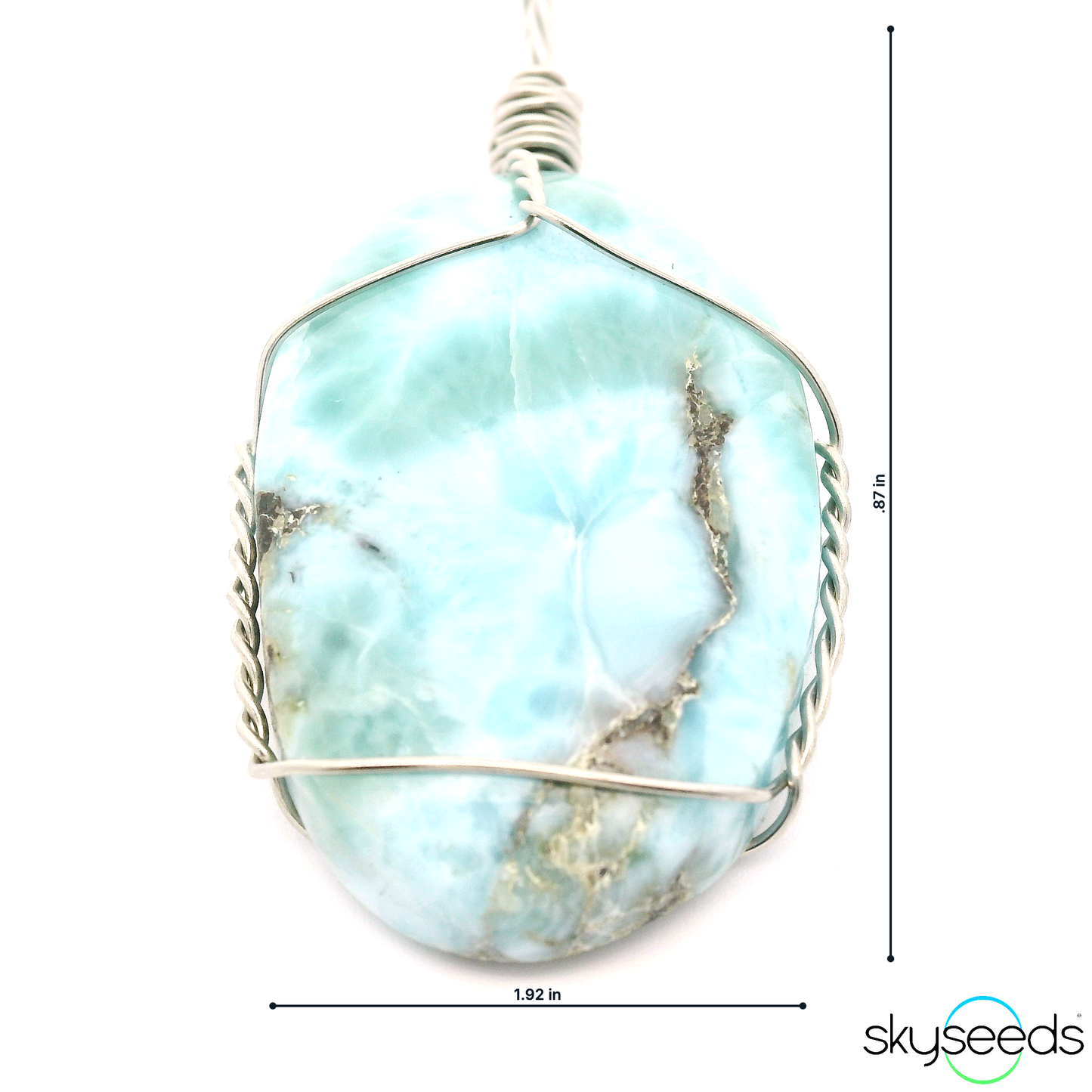
                  
                    Larimar - Stainless Steel Pendant
                  
                