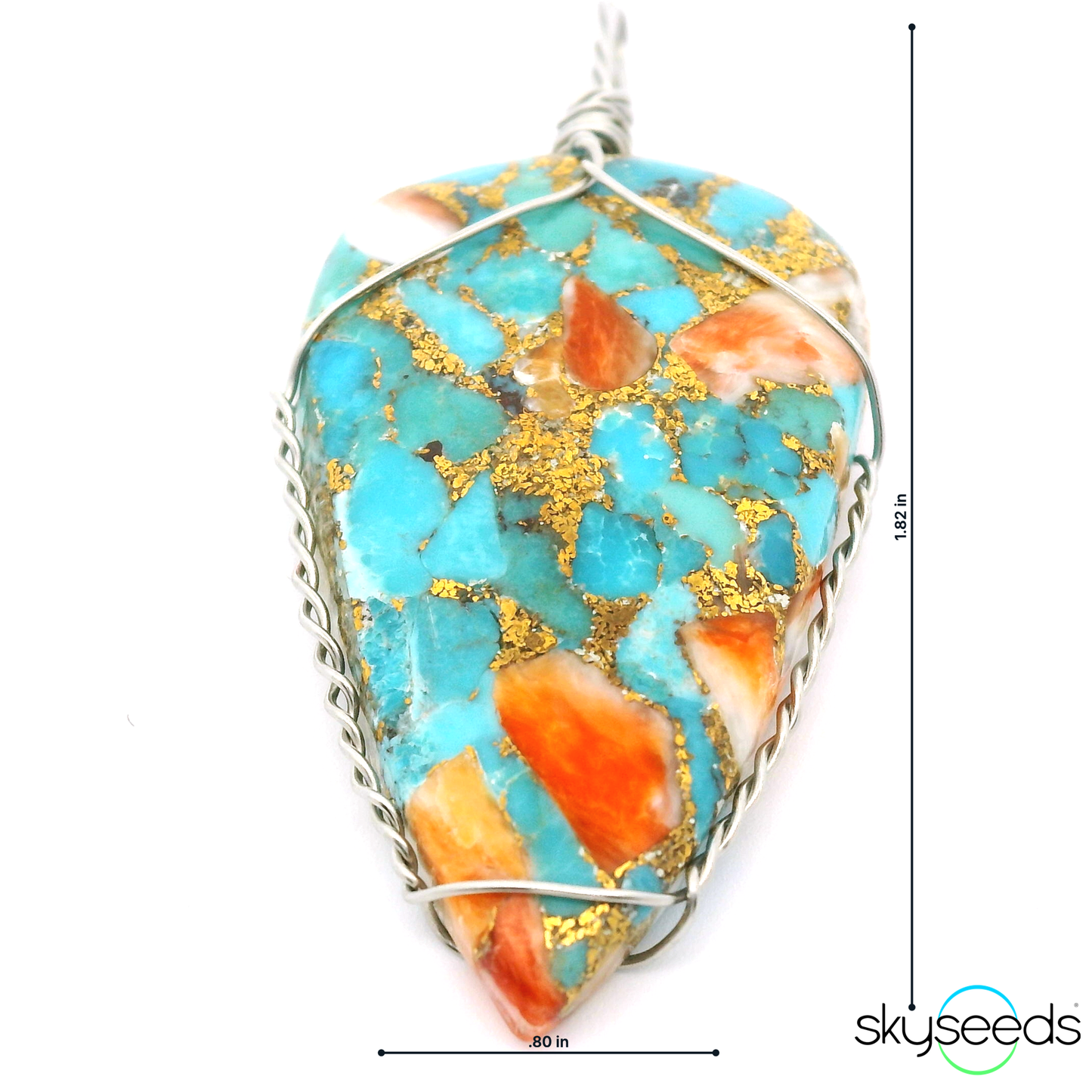 
                  
                    Spiny Oyster Turquoise - Stainless Steel Pendant
                  
                