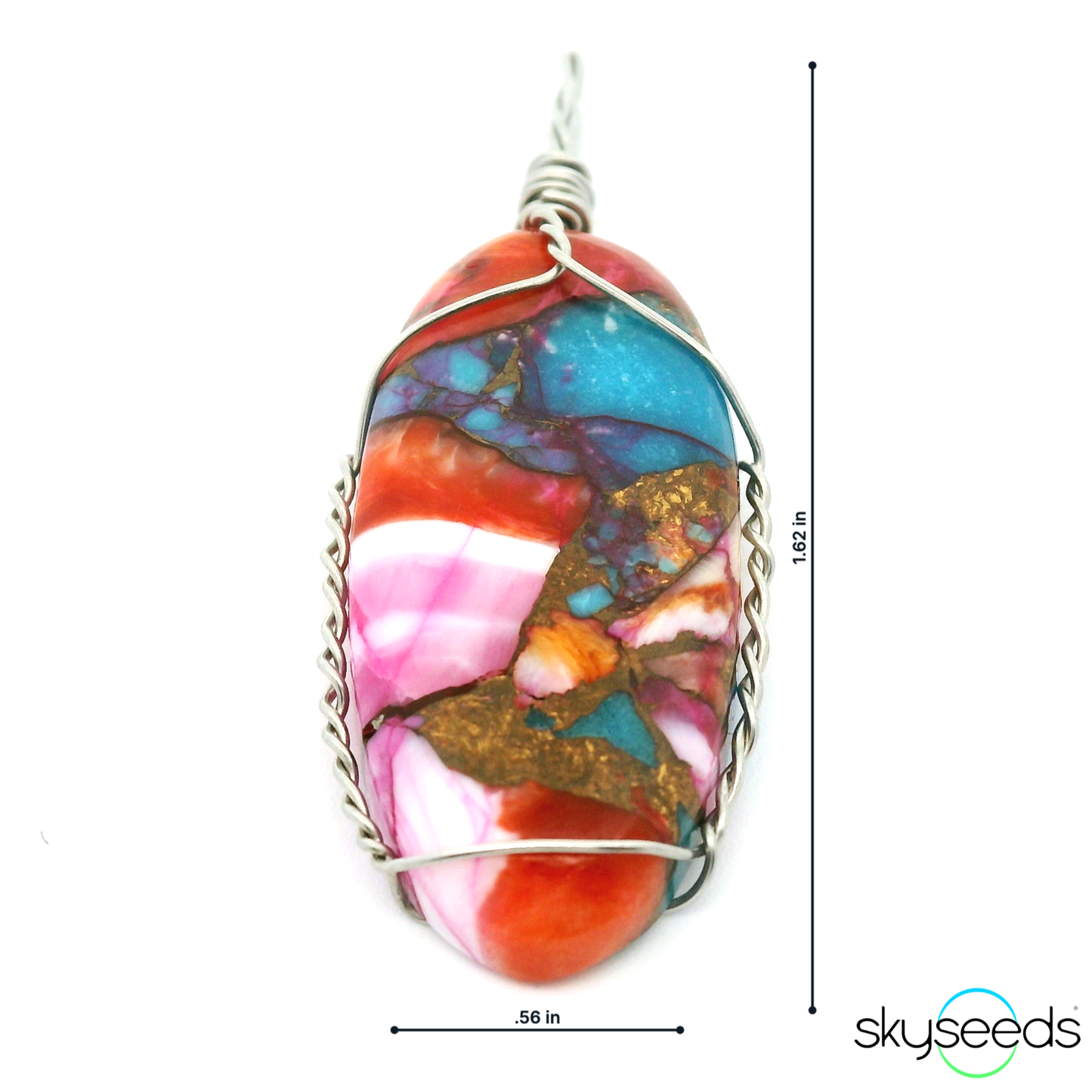 
                  
                    Spiny Oyster Turquoise - Stainless Steel Pendant
                  
                