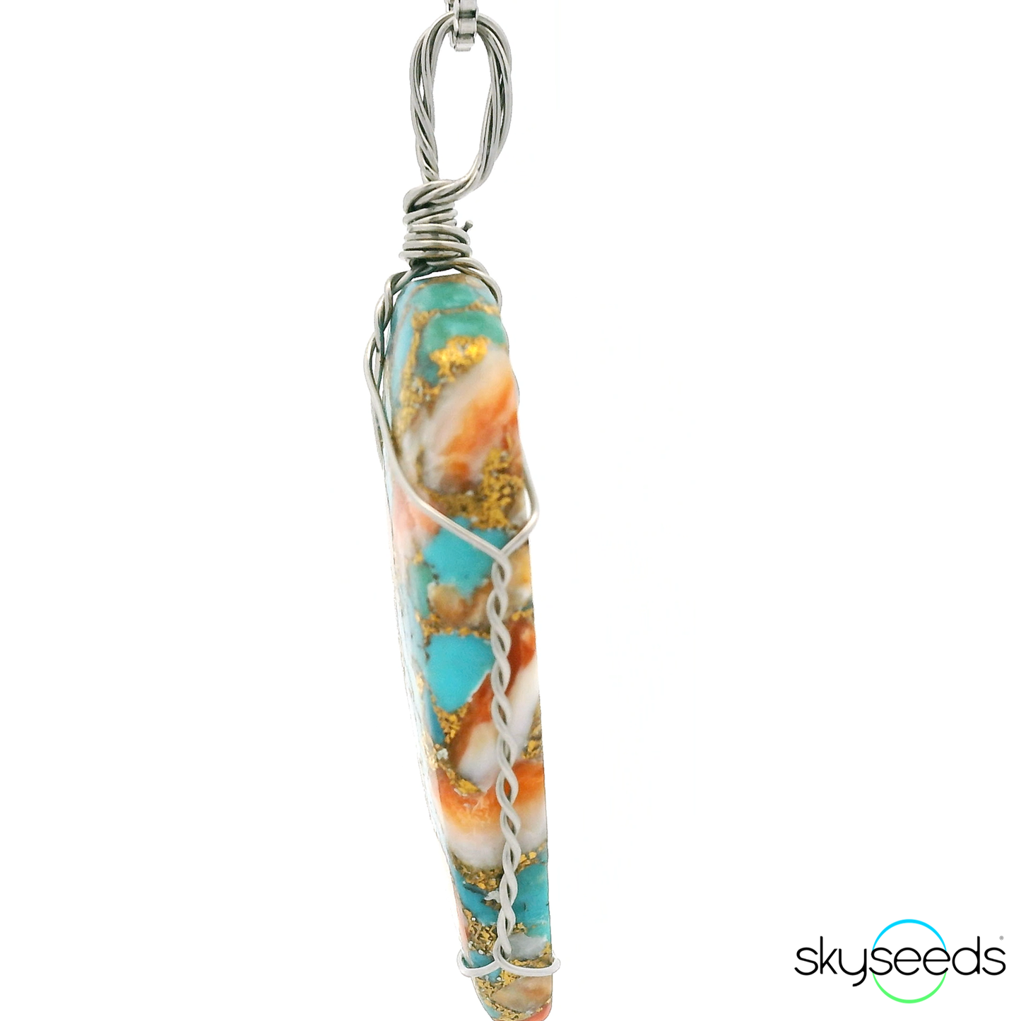 
                  
                    Spiny Oyster Turquoise - Stainless Steel Pendant
                  
                