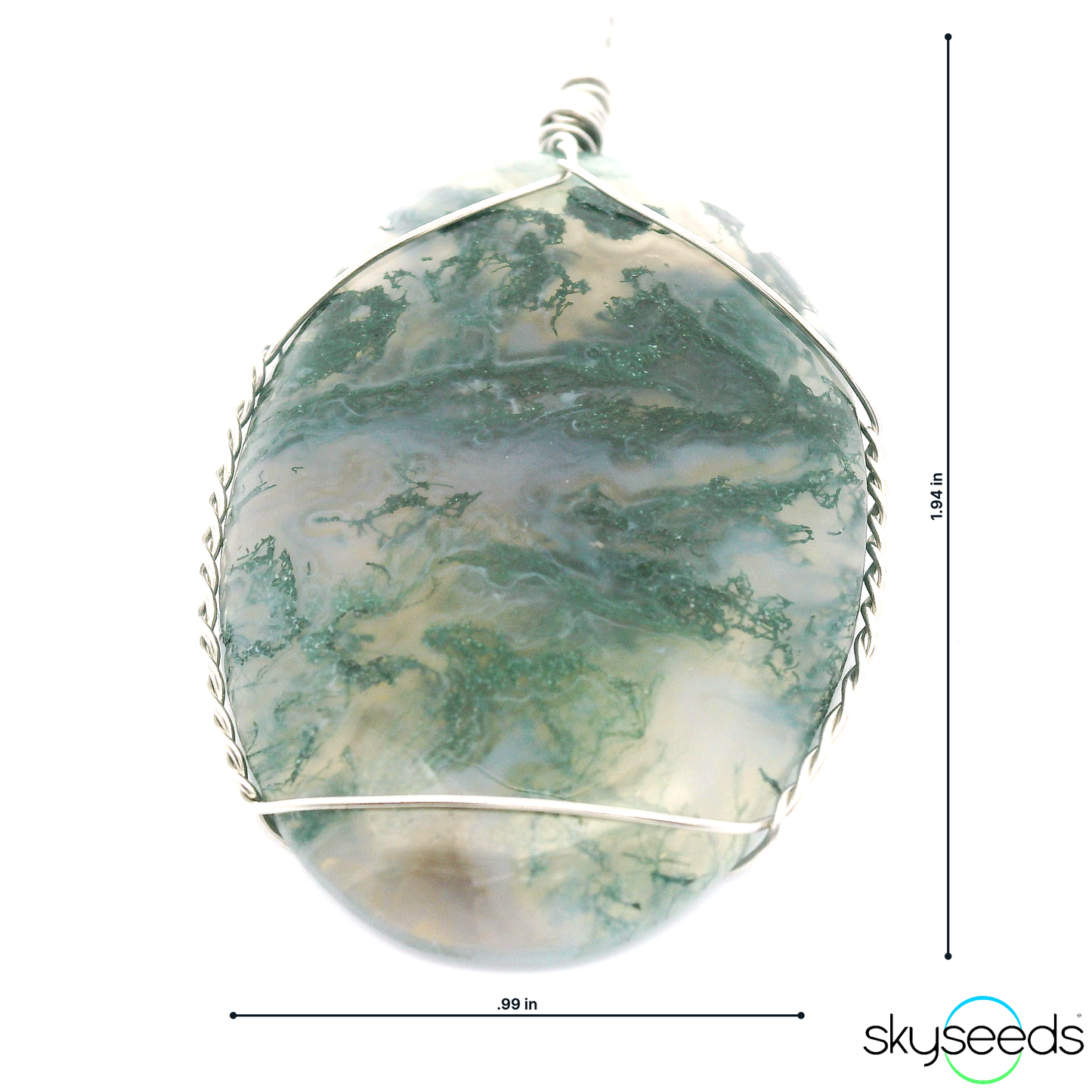 
                  
                    Moss Agate - Stainless Steel Pendant
                  
                