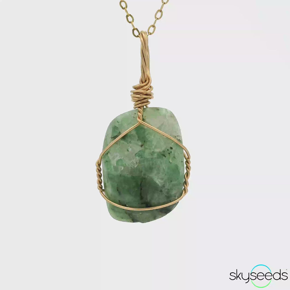 
                  
                    Load and play video in Gallery viewer, Emerald - 14kt Gold Filled Pendant
                  
                