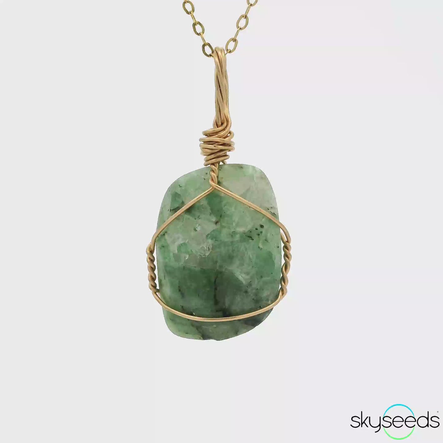 
                  
                    Load and play video in Gallery viewer, Emerald - 14kt Gold Filled Pendant
                  
                